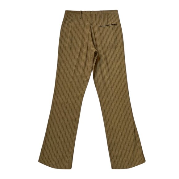 70s Vintage Striped Pants Bootcut Flare Midrise Boho Crusader Permanent Press. - Picture 3 of 6